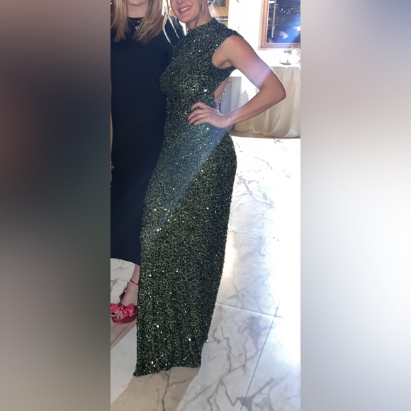 Camila Coelho Collection Emma Maxi Dress in Dark Olive - can ship before NYE! - Picture 9 of 9